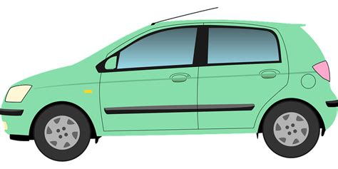 Car Green Hyundai Free Vector Graphic On Pixabay