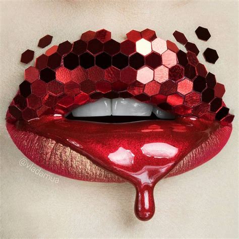The Dripping Red Lips Lip Art Lip Art Makeup Lipstick Art
