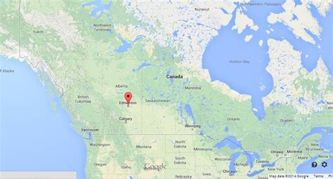 Edmonton On Map Of Canada
