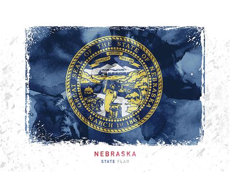 Nebraska State Flag Digital Art By Chara Fine Art America