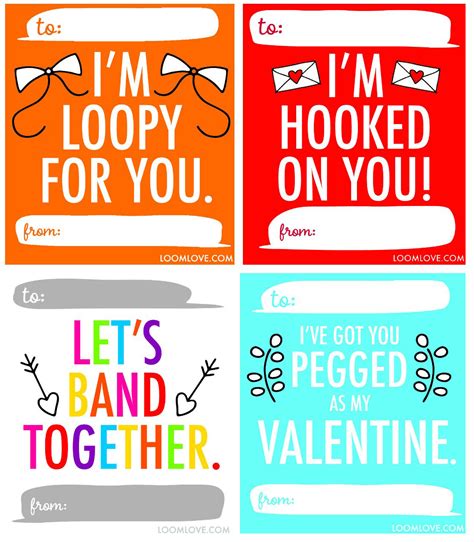 Maybe you would like to learn more about one of these? Rainbow Loom Valentines - Printable PDF