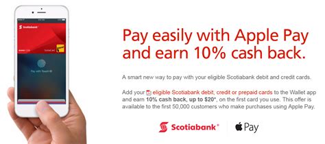 An option to choose from 18 and 24 months will get activated as you enter your card. Canadian Rewards: Scotiabank: Pay with Apple Pay and earn 10% cash back