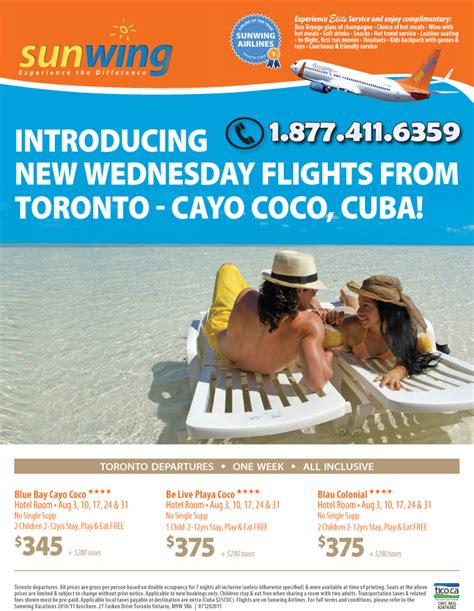 411 Travelbuys Blog 411travelbuysca Sunwing Adds New Wednesday