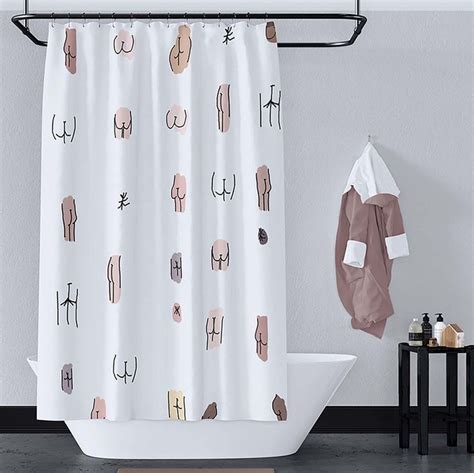 Fun Printed Shower Curtain Summer Waterproof Bathroom Shower Etsy