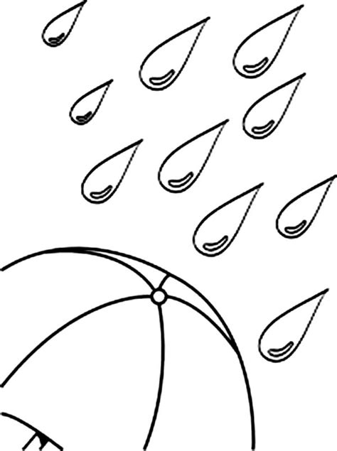 Color pictures of baby animals, spring flowers, umbrellas, kites and more! Umbrella Under A Lot Of Raindrop Coloring Page : Color Luna