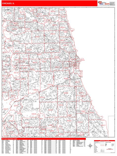 Zip Code Map Chicago Chicago Area Zip Code Map United States Of America