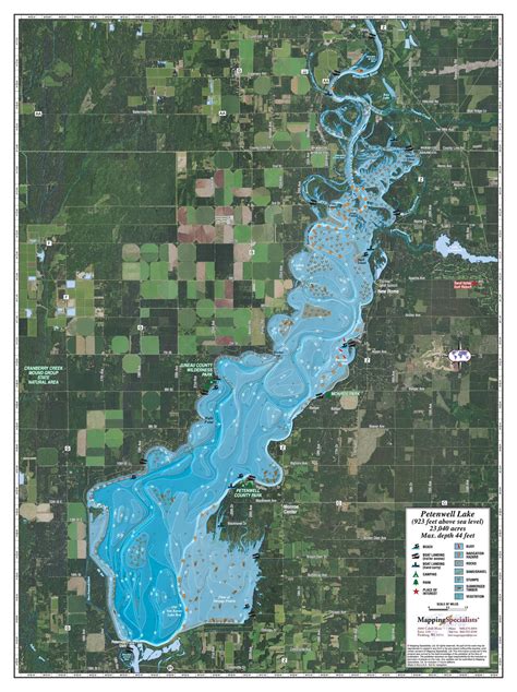 Petenwell Lake Map