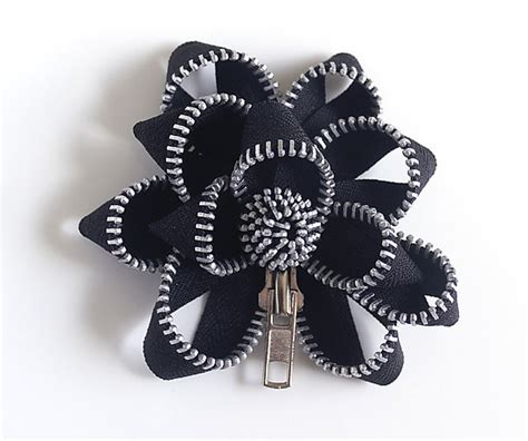 Black Zipper Pin By Kate Cusack Zippered Brooch Artful Home
