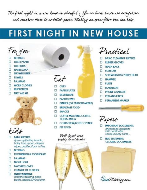 First Things To Do When Moving Into A New Home Checklist New Home