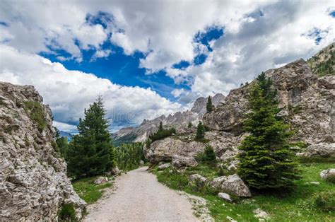 Rosengarten Catinaccio Massif Dolomites Italy Stock Image Image Of