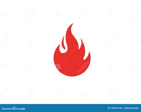 Red Fire Symbol And Flame For Logo Stock Illustration Illustration Of