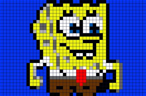 Spongebob Pixel Art Grid Waltonfryman
