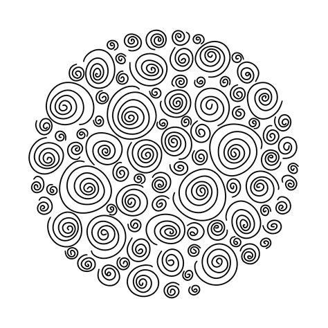 Spiral Pattern Black An Abstract Retro Pattern Of Geometric Shapes A