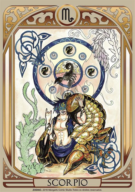 Print Art With Scorpio Male Of Zodiac Project Developed By Mangarts