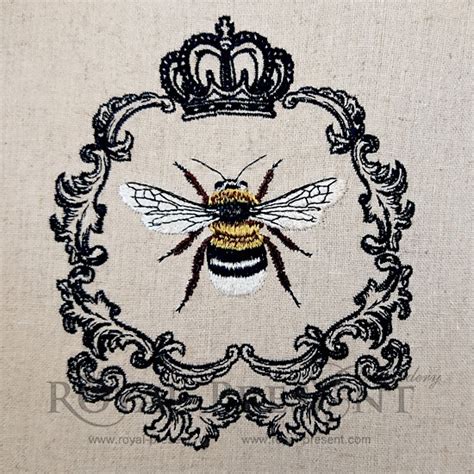This full kit comes with everything you need to embroider this cute bee. French Machine Embroidery Design Queen Bee - 3 sizes ...