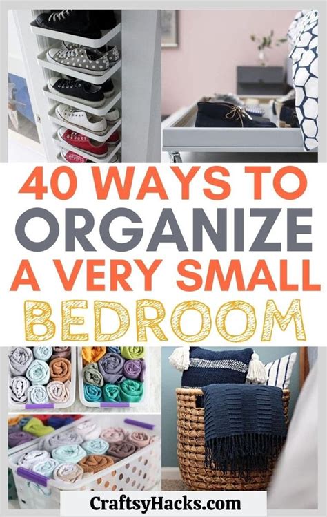 40 Ways To Organize A Small Bedroom Small Bedroom Organization Small