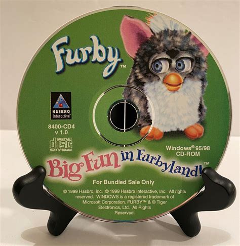 Furby Big Fun In Furbyland Cd Rom Pc Game 1999 Rare Htf Great Cond