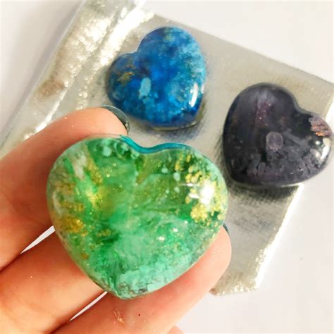 30mm Resin Heart Memorial Pet Ashes Keepsake Pet Ashes Worry Etsy