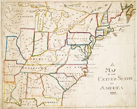 1830 Map Of United States Map
