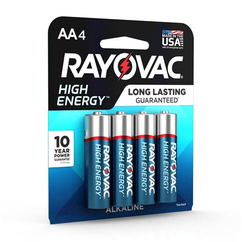 Rayovac High Energy Alkaline Aa Batteries 4 Count