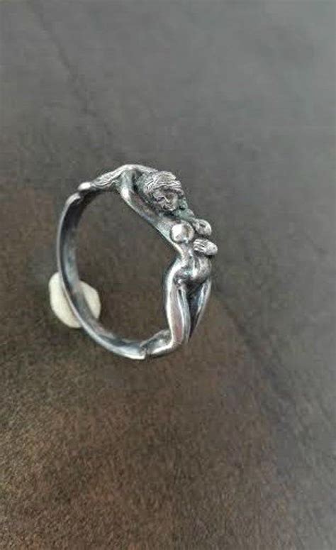 This Handmade Naked Woman Ring Is Made Of Sterling Silver And Was Created Using The Lost Wax