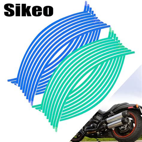 Car Reflective Sticker Motocross Bike Stickers Auto Wheel Rim Moto