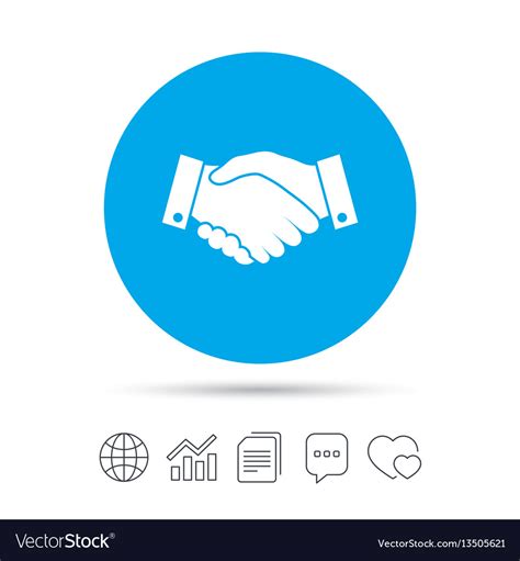 Handshake Sign Icon Successful Business Symbol Vector Image
