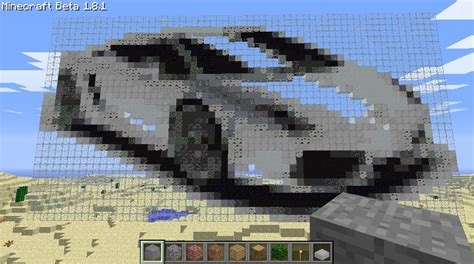 Lamborghini Pixel Art Minecraft Project