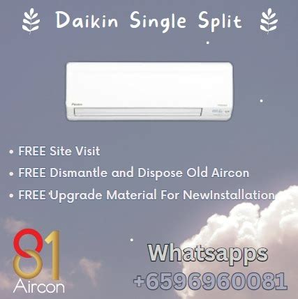 New Daikin Aircon 5 Ticks Single Split Cheap Free Home Services