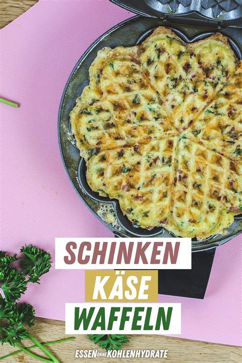 Schinken - Käse - Waffeln Essen ohne Kohlenhydrate