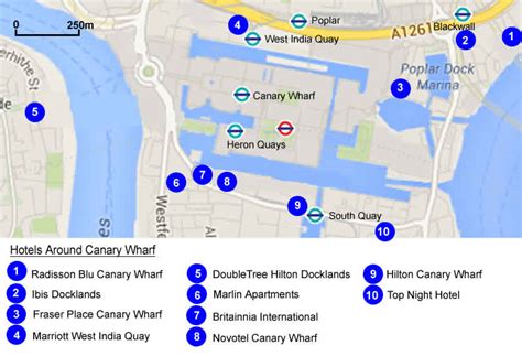 Hotels Near Canary Wharf London Docklands With Hotel Map