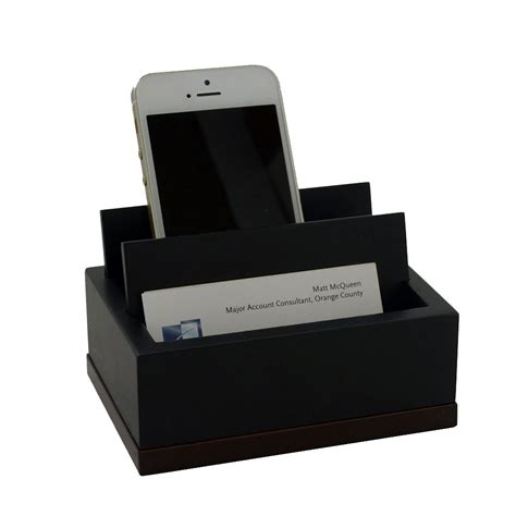 If you want to make a diy business card holder with wood then you can as well start getting your work tools ready because this is easy and very workable. Executive Wooden Cell Phone and Business Card Holder ...