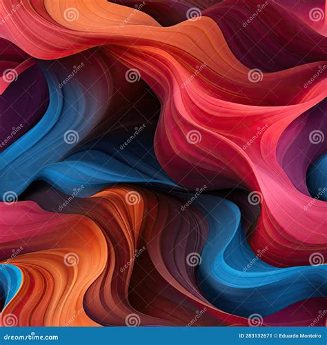 Abstract Wavy Colors Wallpaper with Vibrant Tapestries and Use of