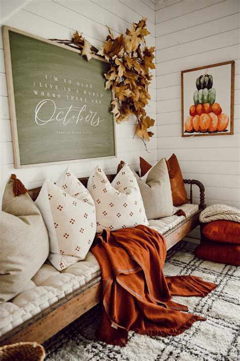Cozy Fall Nook Under The Stairs Fall Living Room Fall Home Decor