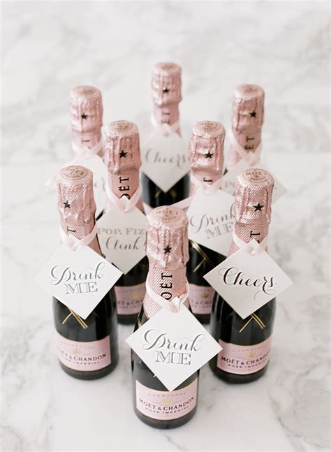 Photo By Leslee Mitchell Moet Mini Bottles Of Champagne Wedding