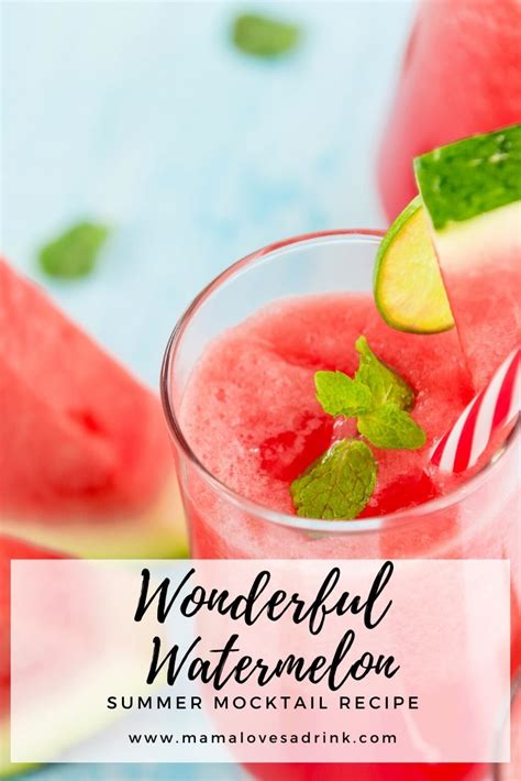 Wonderful Watermelon Mocktail Easy To Make Recipe Mama Loves A Drink