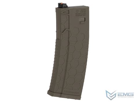 Emg Helios Hexmag Airsoft Rds Polymer Mid Cap Magazine For M M Series Airsoft Ptw Rifles