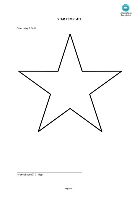 8 Inch Star Template Printable Pdf Download 5a5