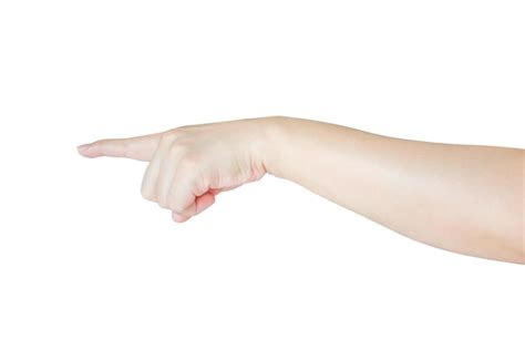 Premium Photo Female Hand Touching Or Pointing To Something Isolated On White Background