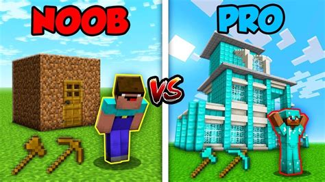 Noob Vs Pro Minecraft Structure Build Battle Youtube