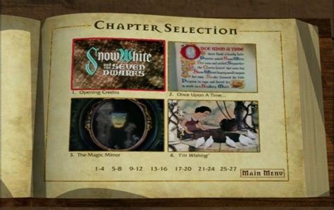 Snow White And The Seven Dwarfs 1937 Dvd Menus