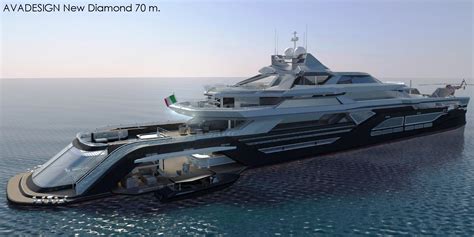 The 70m New Diamond Superyacht Design Project Aft Renering — Yacht
