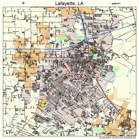 Lafayette Louisiana Street Map 2240735