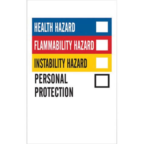 Brady X Black Paper Laboratory Label Health Hazard Flammability