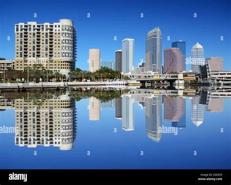 Skyline Of Downtown Tampa Florida Stock Photo Alamy