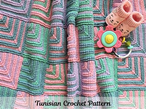 Tunisian Crochet Pattern Tunisian Crochet Baby Blanket Etsy