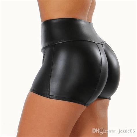 Womens Sexy Pu Leather Party Clubwear Bottoms Booty Short Skinny Pants Trousers Stretchy