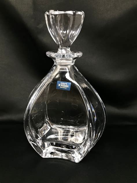 Bohemia Crystal Glass Decanter Whiskey Vodka Wine 22 Oz 650 Etsy