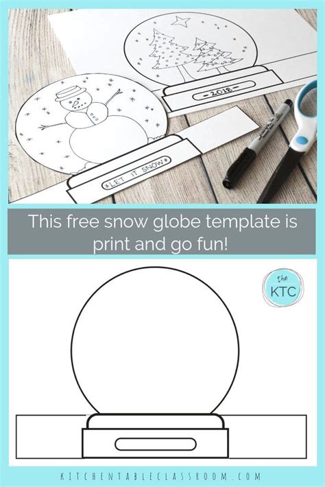 This Fun Snow Globe Craft Starts With A Free Printable Snow Globe