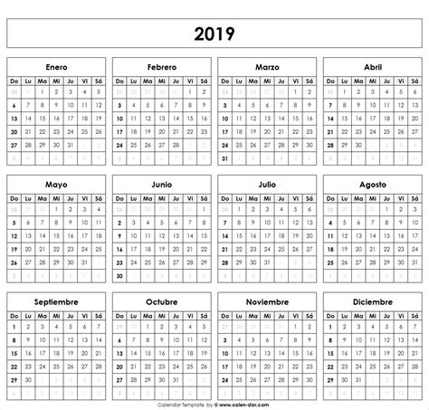 Calendario 2019 Más De 150 Plantillas Para Imprimir Y Descargar Gratis